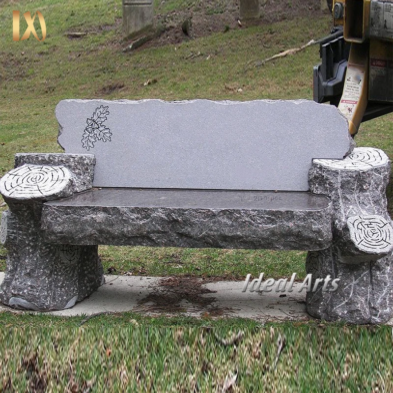 Custom Hand Carved Natural Granite Marble Bench Granite Tombstone