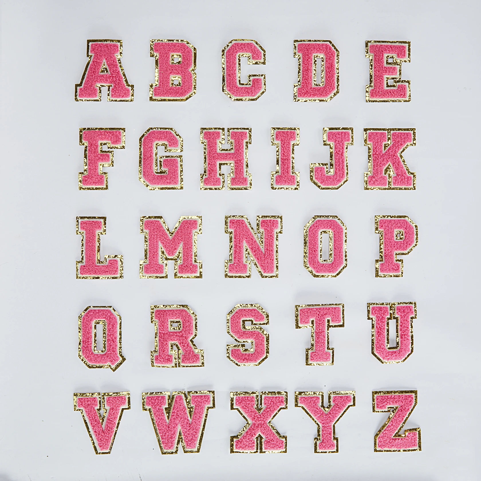 Iron on Chenille Patch Polyester Letter A~Z patch Customized Color