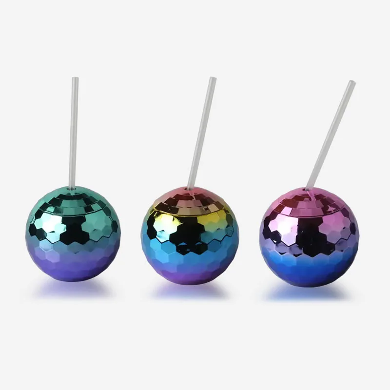 JWT Colorful Disco Ball Drinking Cup 20oz disco party cup bpa free plastic ball tumbler