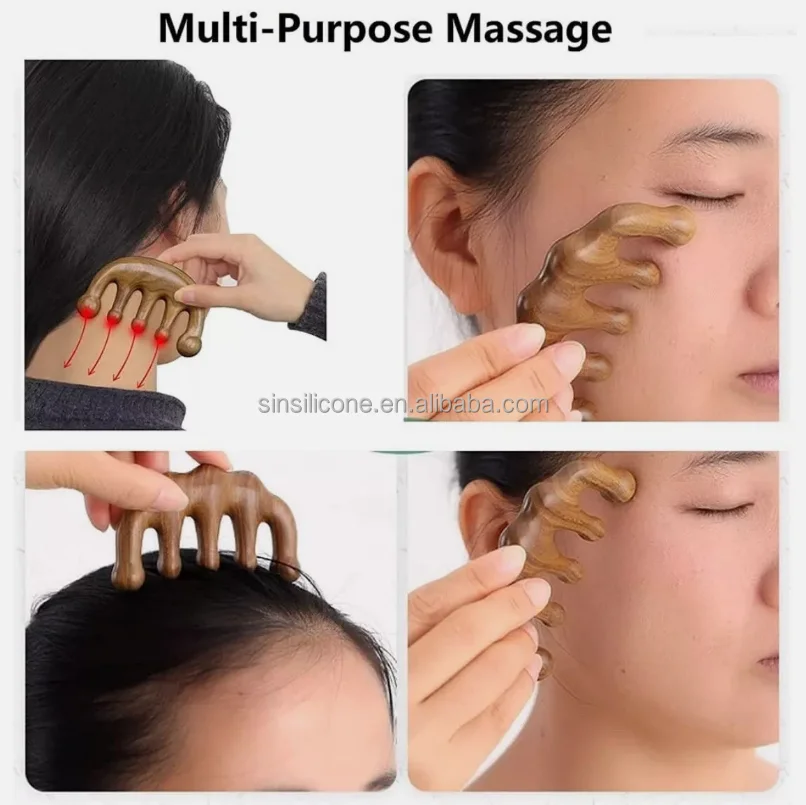 Manual Scalp Massager Loc Comb for Scalp Hair Massage - Head Massager Gua Sha