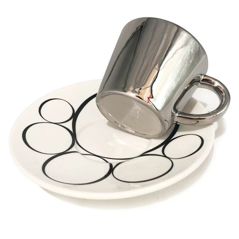 
8oz cappucino coffee cups with logo gold handle mug mugs cappuccino latte tray milk tea cup 