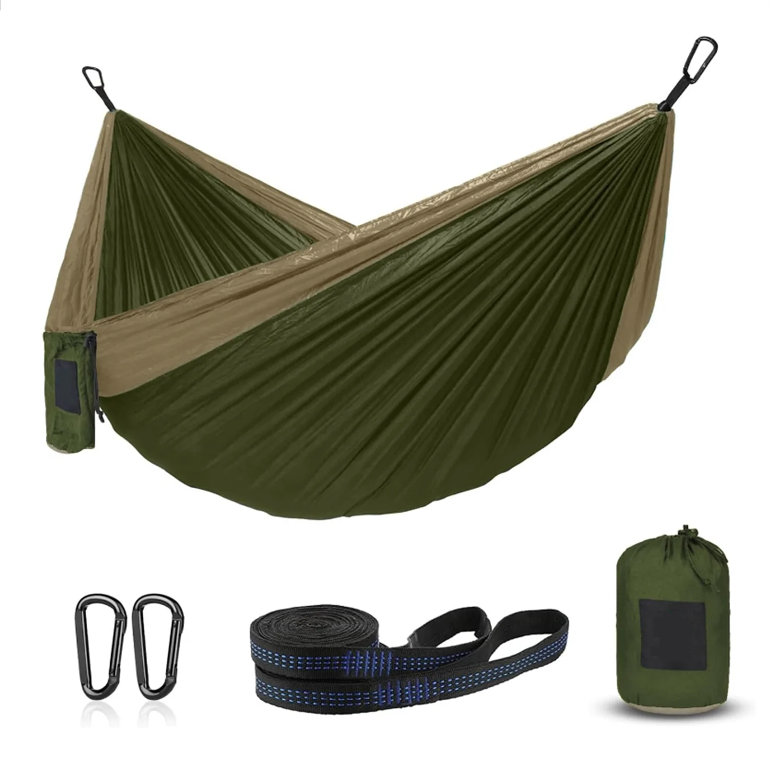 Portable and Durable Hammocks Outdoor New Design Hammock Swing with Side Pocket and Carry Bag