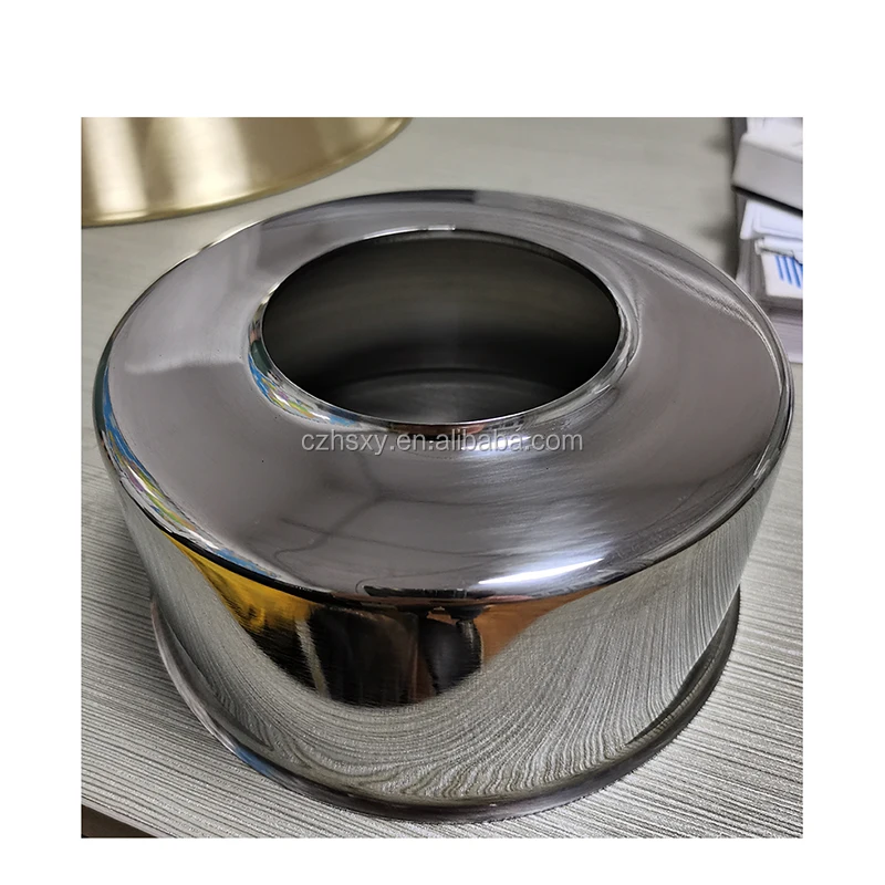 China Customized Stainless Steel Funnel Hopper Metal Cone Spinning
