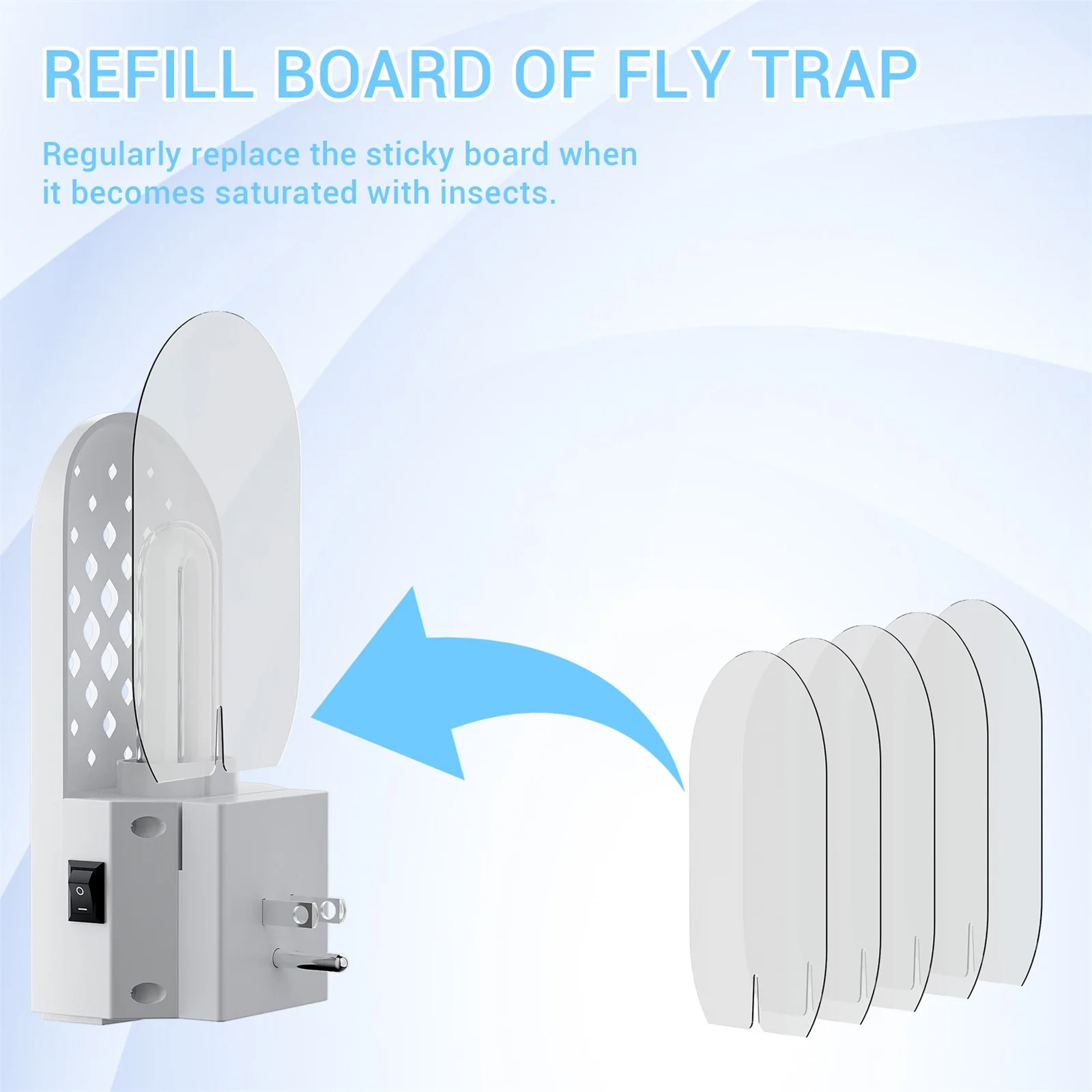 Plug-In Fly Bug ZapperTrap Anti Moustique Light Insect Killer Mosquito Device Insect Catcher Fly Sticky Trap