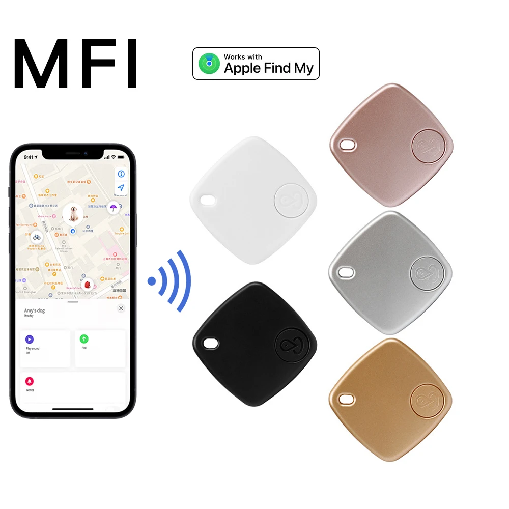 iCloud Wireless Unlimited Range Location Finder Device Pet Anti Lost Smart GPS Tracker Dog Cat Airtag Locator for Pets Children