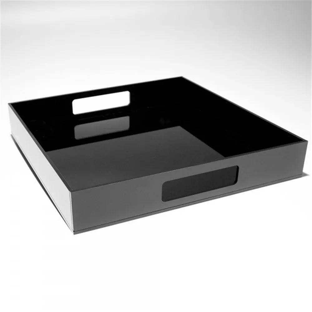 
Hotel Professional Design Customized Rectangle Clear Acrylic Wine Bottle Tray 