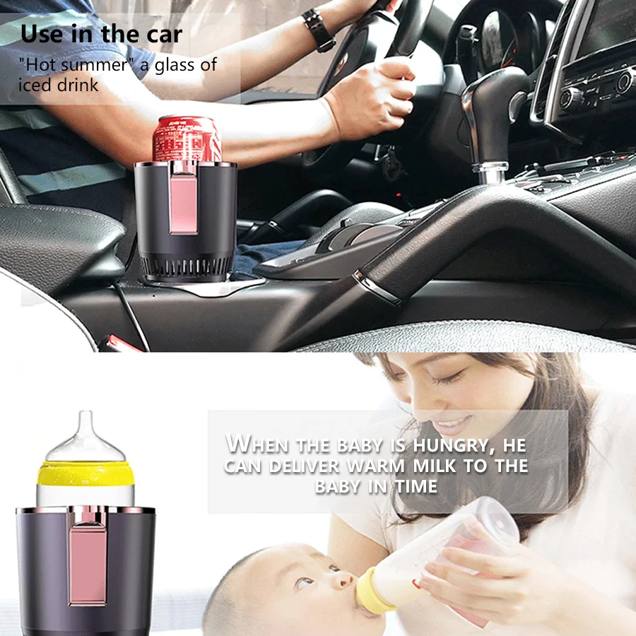 
Dc 12V Electric Mini Fridge Cup Car Drink Cooling Heating Holder Car Cup Holder Tablet For Truck 