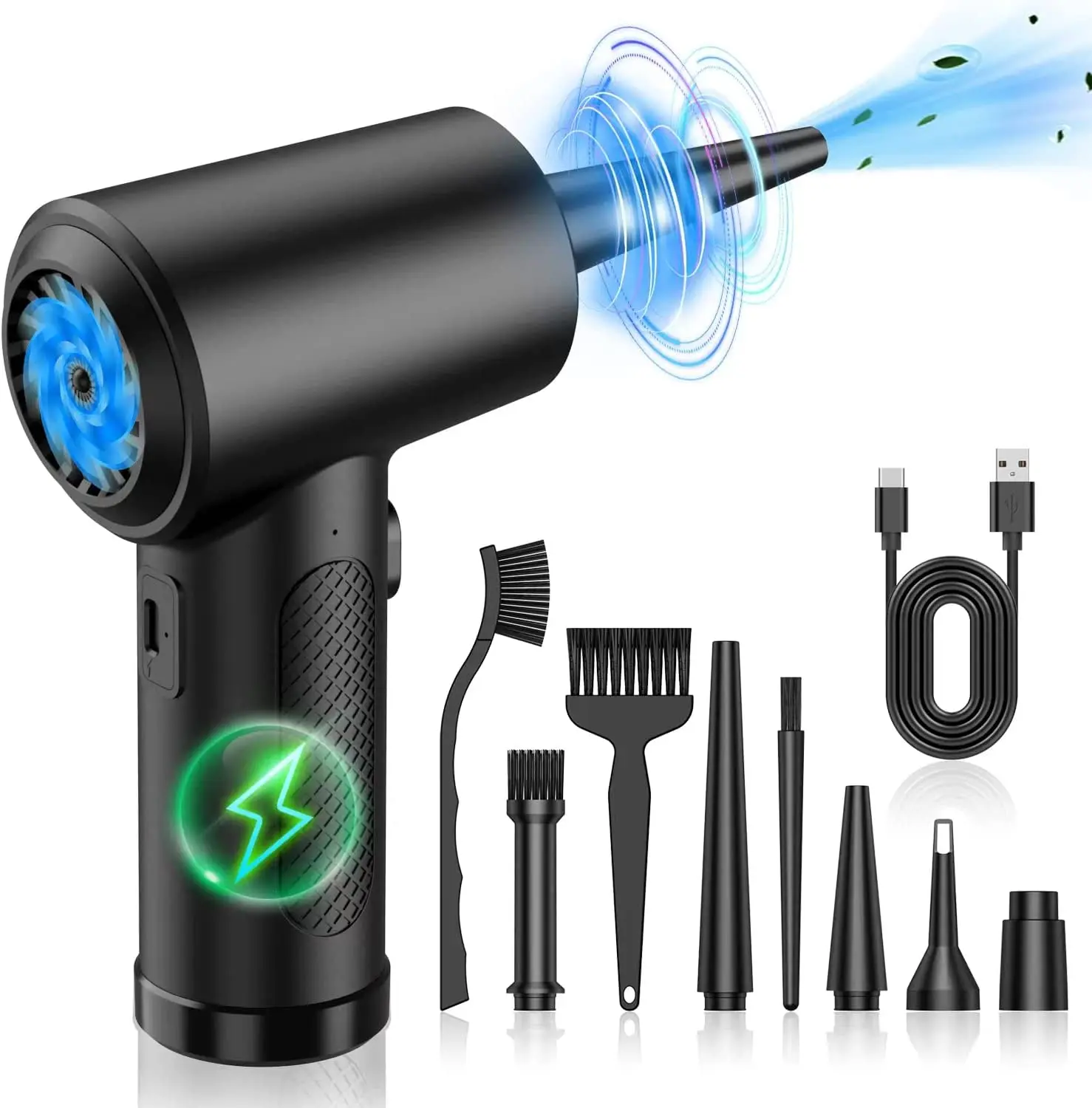 51000RPM Cordless Compressed Rechargeable Air Duster Keyboard Cleaner Electric for Office