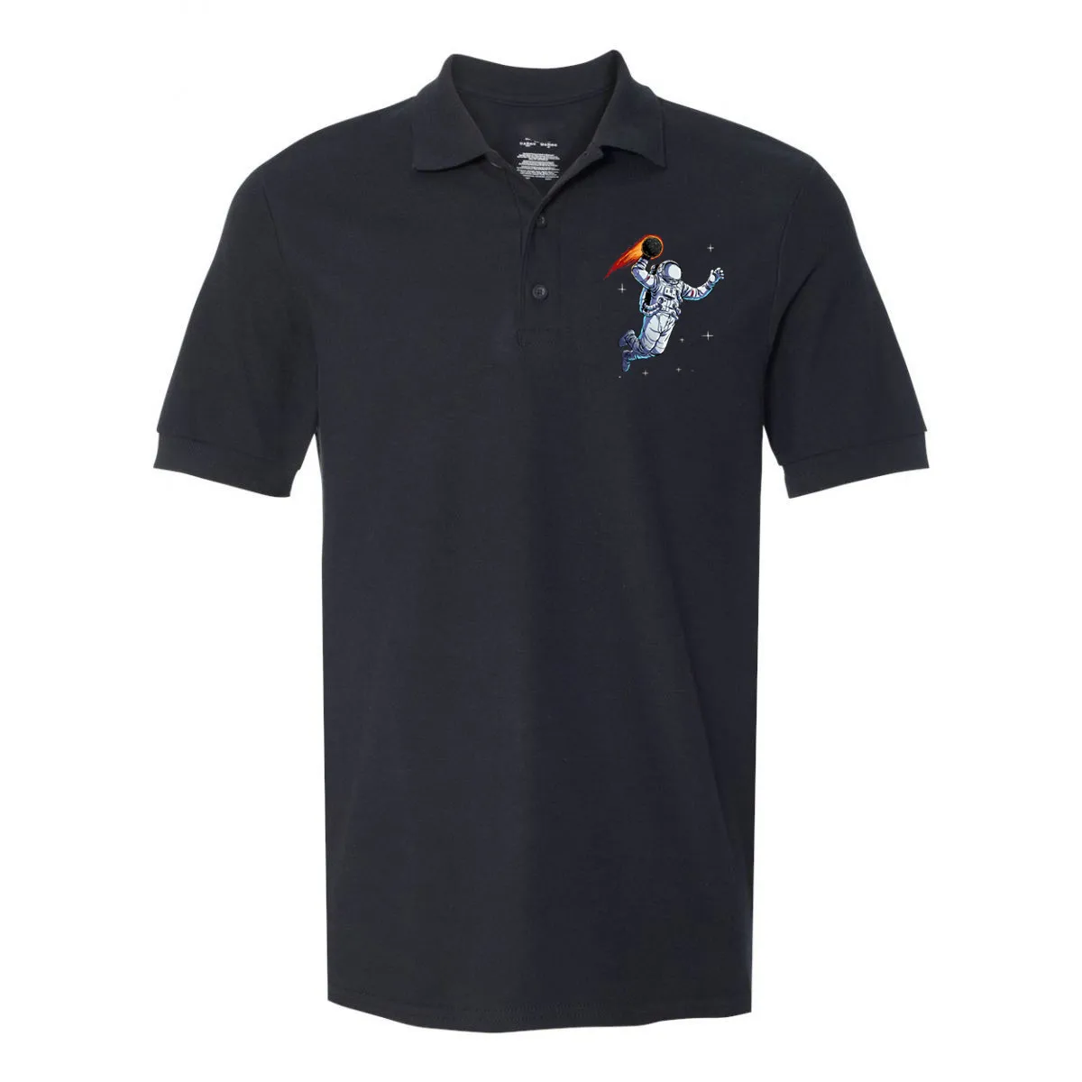 
Men Women Polo Shirts Homme Chemise Hot Selling SpaceX 2021 Fashion Summer Dunking Astronaut Parody Space Dunk Pure Cotton Brand 