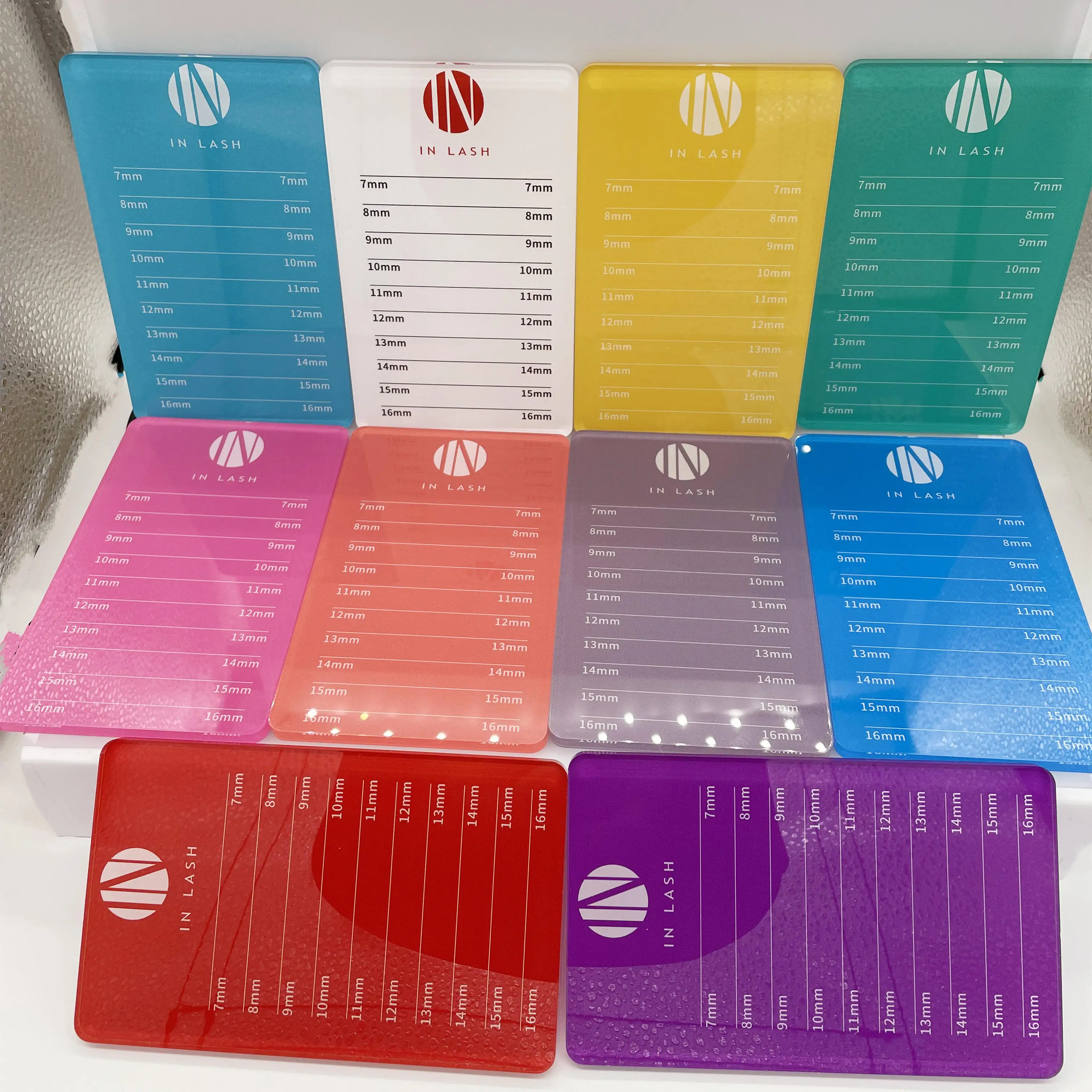 Professional acrylic  Lash Vendor Supply Single beige acrylic lash tile eyelash extension holder palette OEM