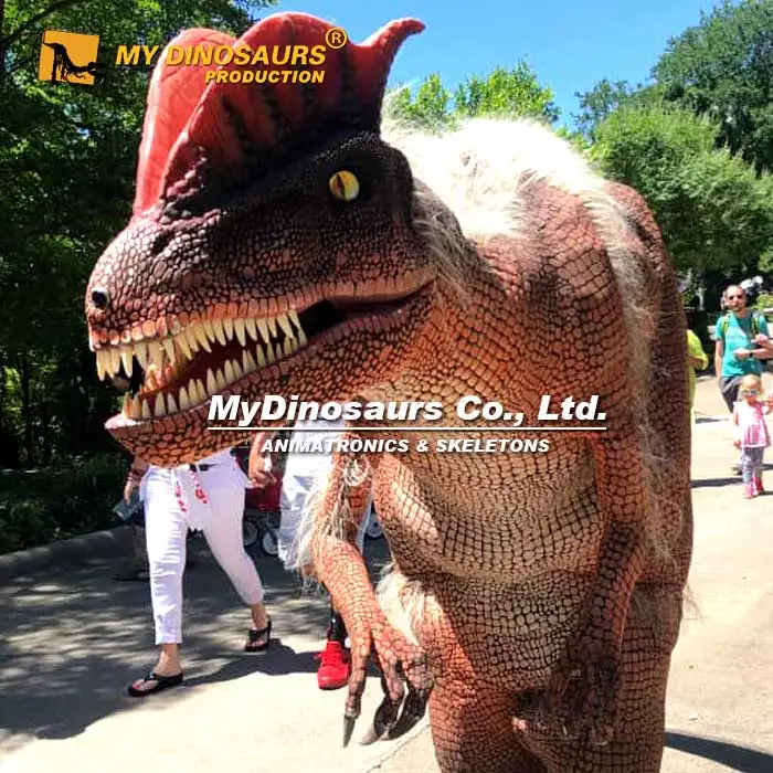 Z MY Dino AC-023 скрывающий ноги костюм динозавра реалистичный дилофозавр