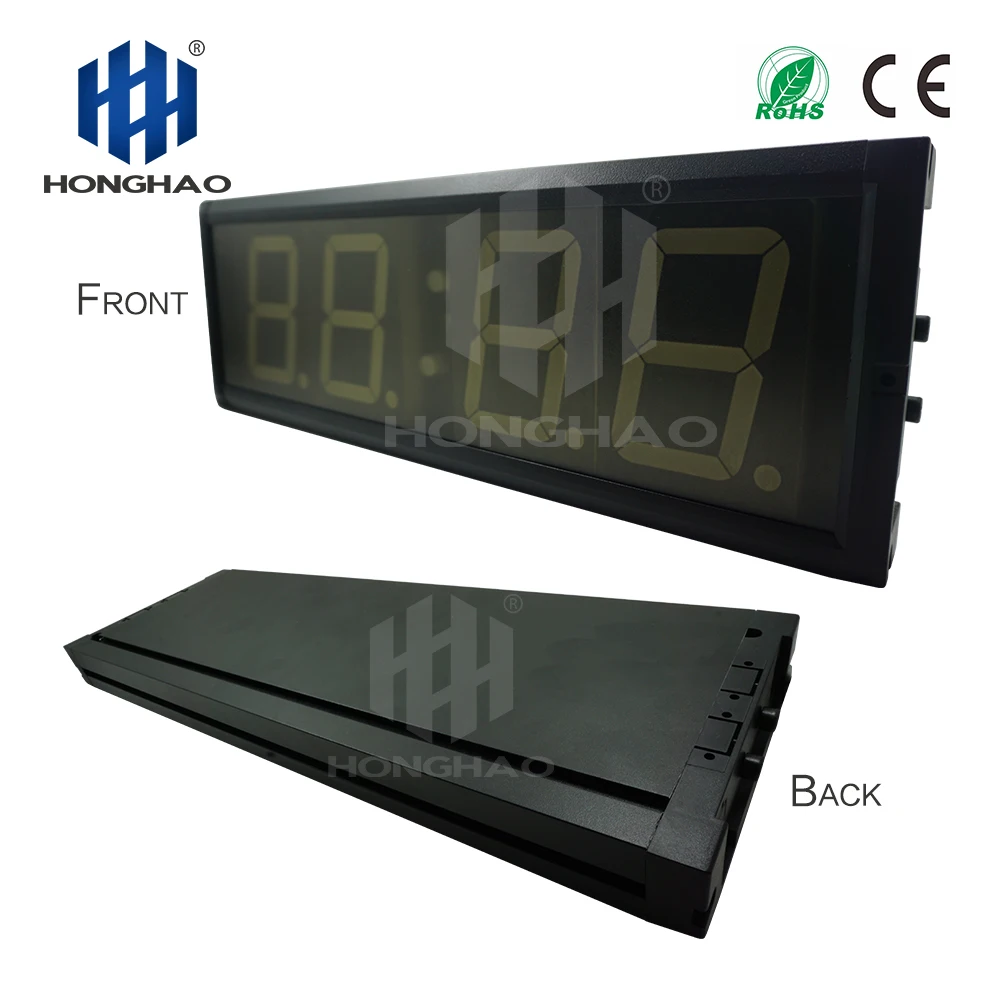 Hong hao remote control HH: mm large LED countdown clock timer indoor single-sided red aluminum frame is durable