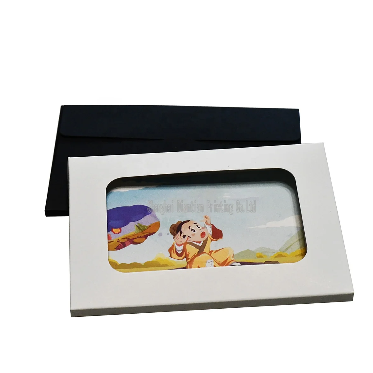 Mailing Paper Packaging Envelope Custom Size Paper Envelopes With PET Windows Holder Slot Type Closure Window Envelopes