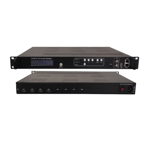 4 Channels  8* HD H.264 Video Encoding to ATSC-T ISDB-T IDVB-T DVB-C RF Encoder Modulator COL5011H