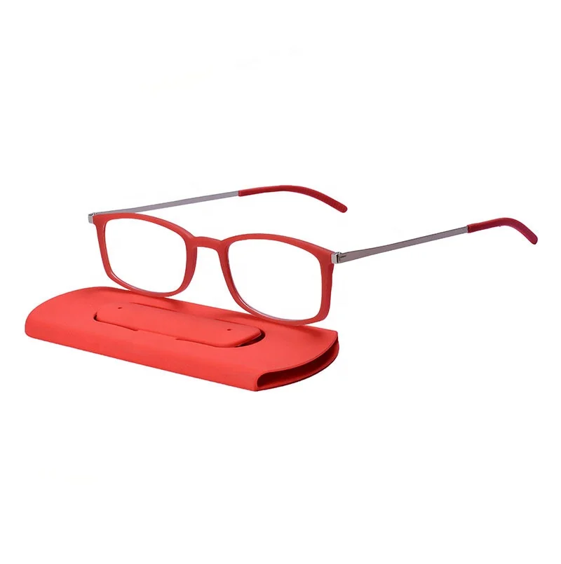 Thin optics Reading Glasses Portable Pocket Compact Silm Mini Folding Reading Glasses With Case