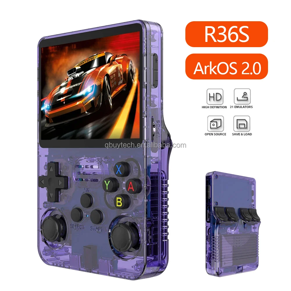 Линукс система R36S Ретро 3 5 дюймов экран портативная игровая консоль с открытым исходным кодом 64/128 ГБ 15000 + VS RGB20S Карманный видеоигровой плеер