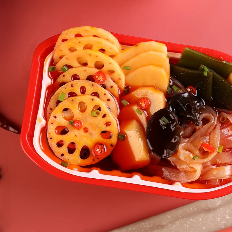 OEM Wholesale 260g Self heating hot pot spicy vegetable instant food tasty Vegetarian self heating ready to eat hot pot