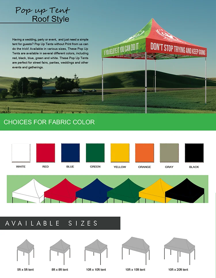 Outdoor Shelter Awning Advertising Gazebo Trade Show Event Custom Exhibition Folding Ez Pop Up 10X10 Canopy Marquee Tent