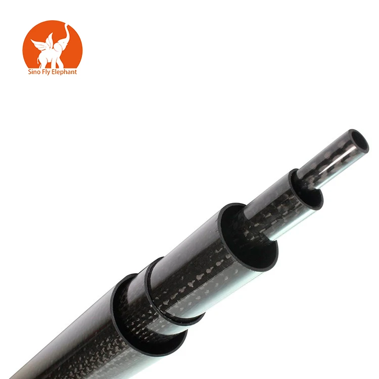 Good quality heavy duty carbon fiber telescopic poles glass mast