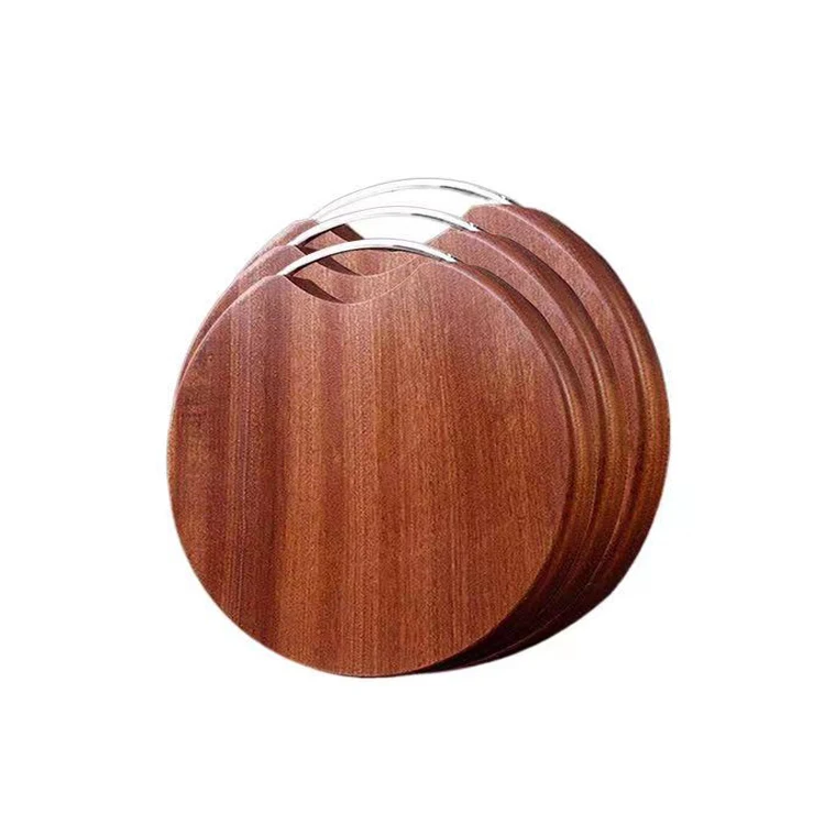 
Cheap Price Durable Wood Kitchen Round Ebony Cutting Board Chopping Block 