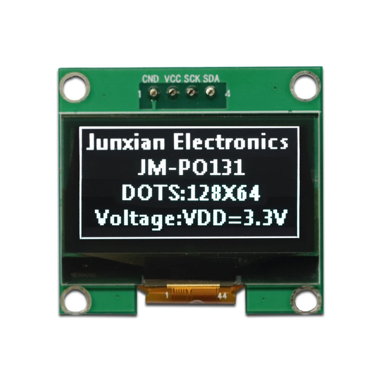 OEM/ODM 1.3 inch oled display module with PCB board 128x64 white backlight monochrome lcd