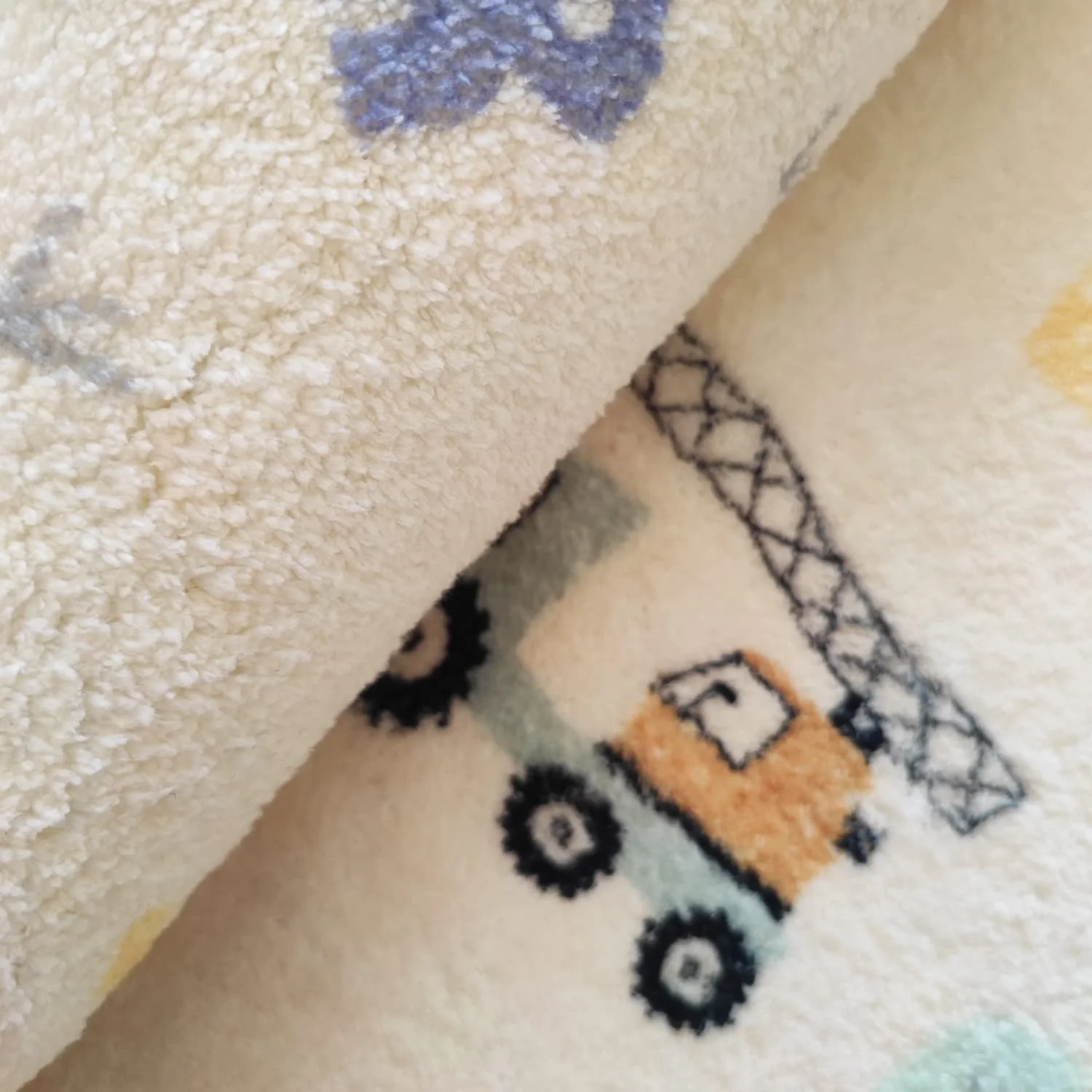 Soft Plush Soldiers and Horses Round Shape 3D Printed Children Carpet Eco-Friendly Nursery Rug