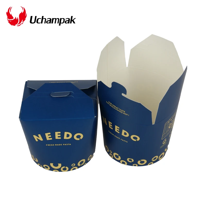 Round Bottom Noodle Box, Craft  Paper Leak And Grease-Resistant, Round Bottom Food Container