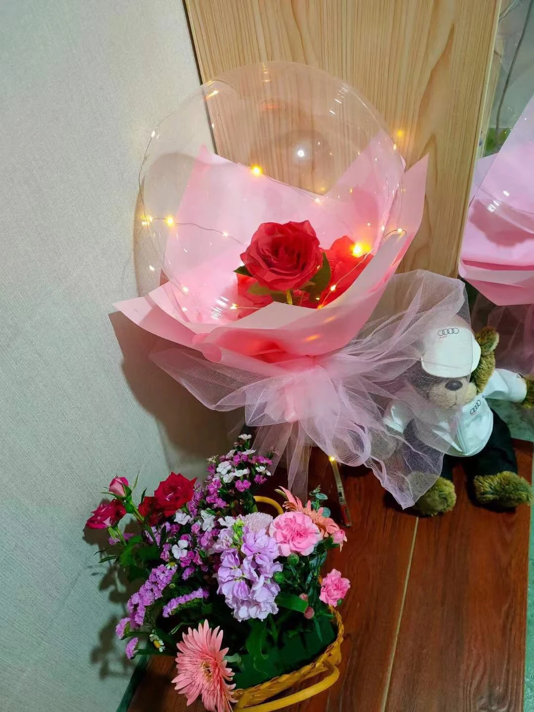 Round Heart Shape Inflatable Bobo Balloon Stand PVC Single Unisex School of Fish Event Decoration Led Balloon 18 Inch 10g CN;ZHE