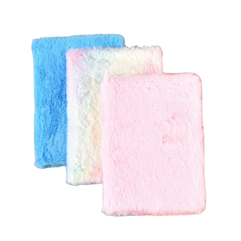 Канцелярский школьный дневник с логотипом на заказ, милый плюшевый дневник в твердом переплете, блокнот формата А5, записная книжка с плюшевой обложкой, дневник