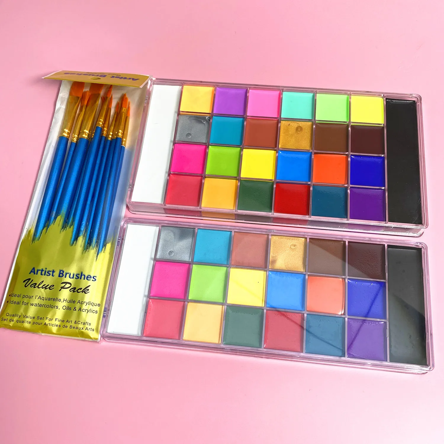 20-Color Body Face Painting Palette for Halloween Cosplay Parties OEM Body Makeup Halloween Cosplay Face Body Painting Supplies