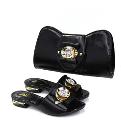 african women matching shoe and bag set african high heels big size lady shoes