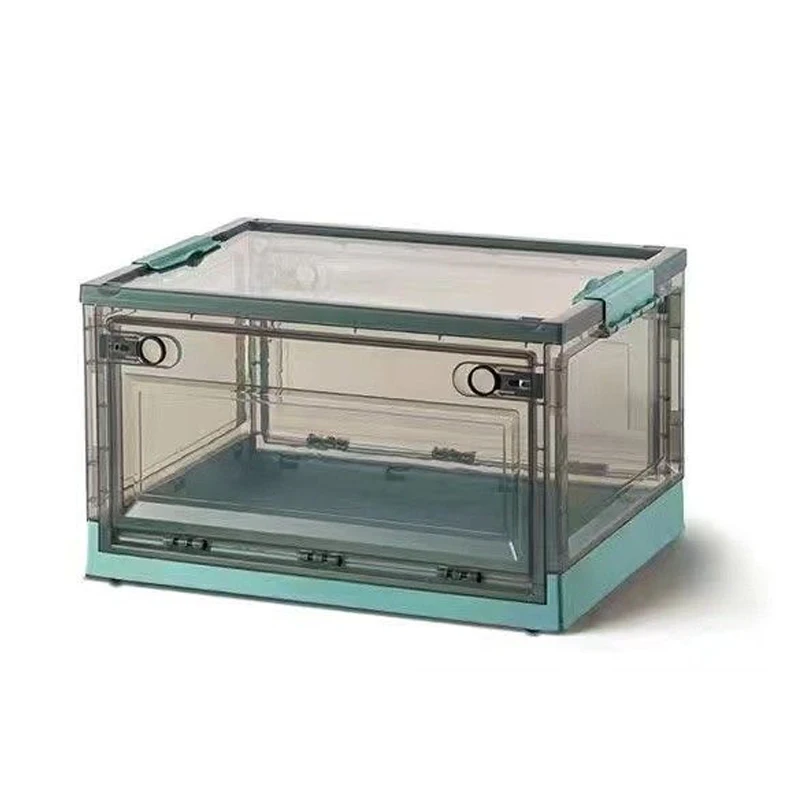 Hot Sale Plastic Storage Box Sundries Sorting Box Clothing Toy Organizer with Lock Foldable Containers for Bedroom Livingroom
