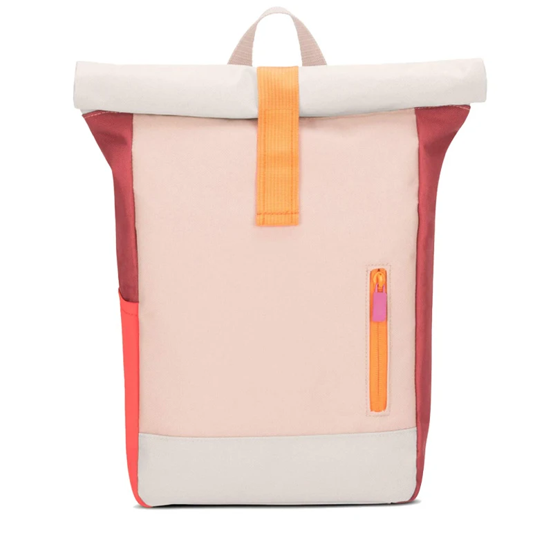 Custom simple kids baby roll-top mochilas bag children nursery grade school backpack for kindergarten kids