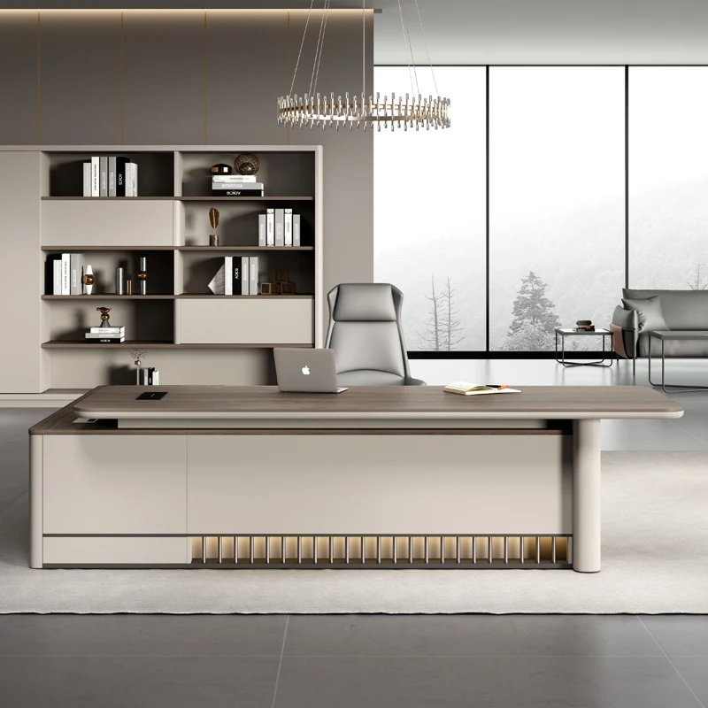 High Quality Office Computer Table Office Furniture Modern CEO Boss Manager L Shaped Executive Office Desk