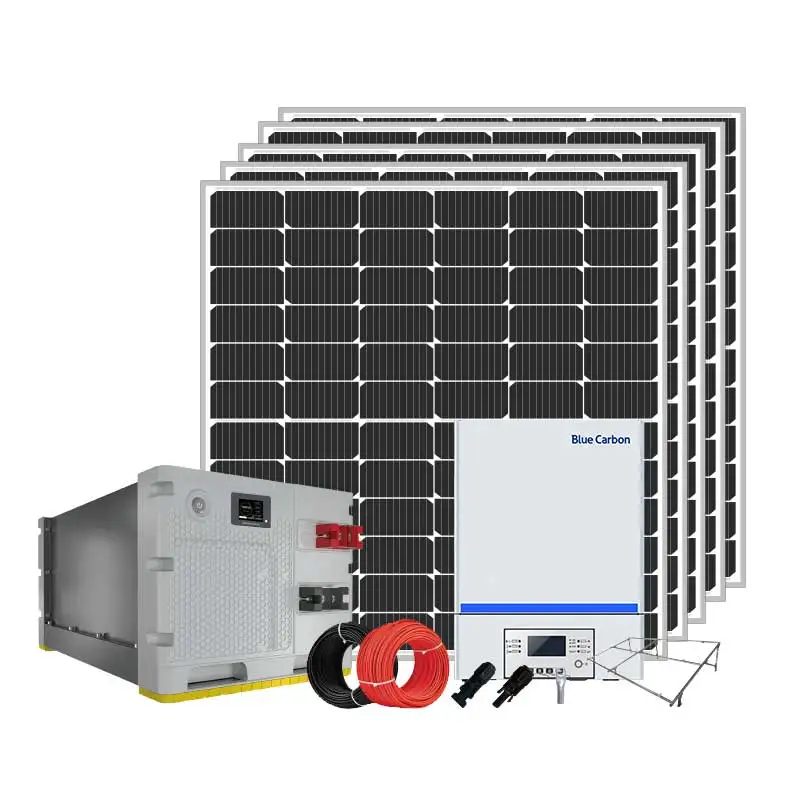 Commercial Photovoltaic Systems 3kw 5kw Grid Connected Solar Pv System Pv On Grid System Pure Sine Wave Inverter