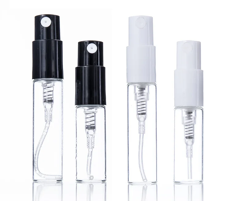 2ml Clear Spray Bottle Crimp 3 ml Empty Vial Perfume Mini Tester Glass Bottles Fine Mist  Sample Bottle