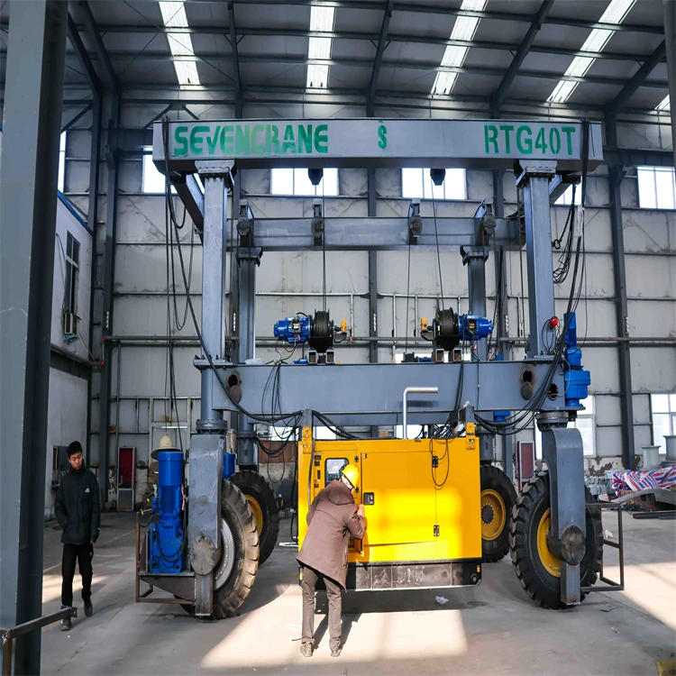 Customized new hydraulic double beam gantry crane 30 ton 50 ton rubber tyre gantry crane