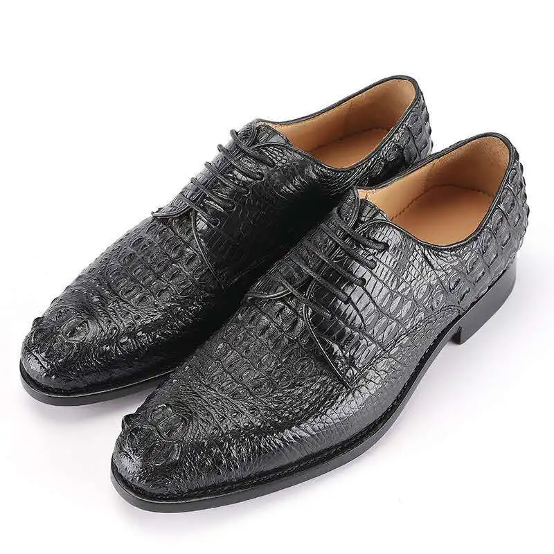 
Summer Pure Color Natural Leather Shoes Black Sewing Shoes Business Round Toe Leather Sneakers 
