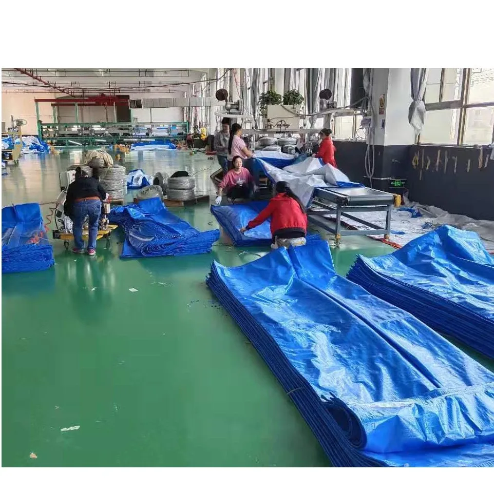 Customized Tarpaulin Sheets HDPE Coated Double Sides White Color Plastic Fabric Waterproof Poly Tarp Plastic Sheets