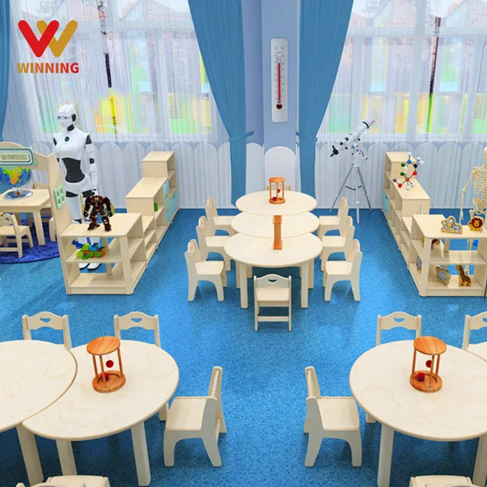Modern Montessori Furniture Wooden Kid Daycare Furniture Set Creche Preschool Furniture For Montessori Kindergarten School