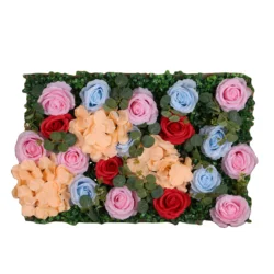 Promotional Wholesale Perfect Non-fading And Anti-aging Durable Artificial Rose Flower Wall Floral Backdrop