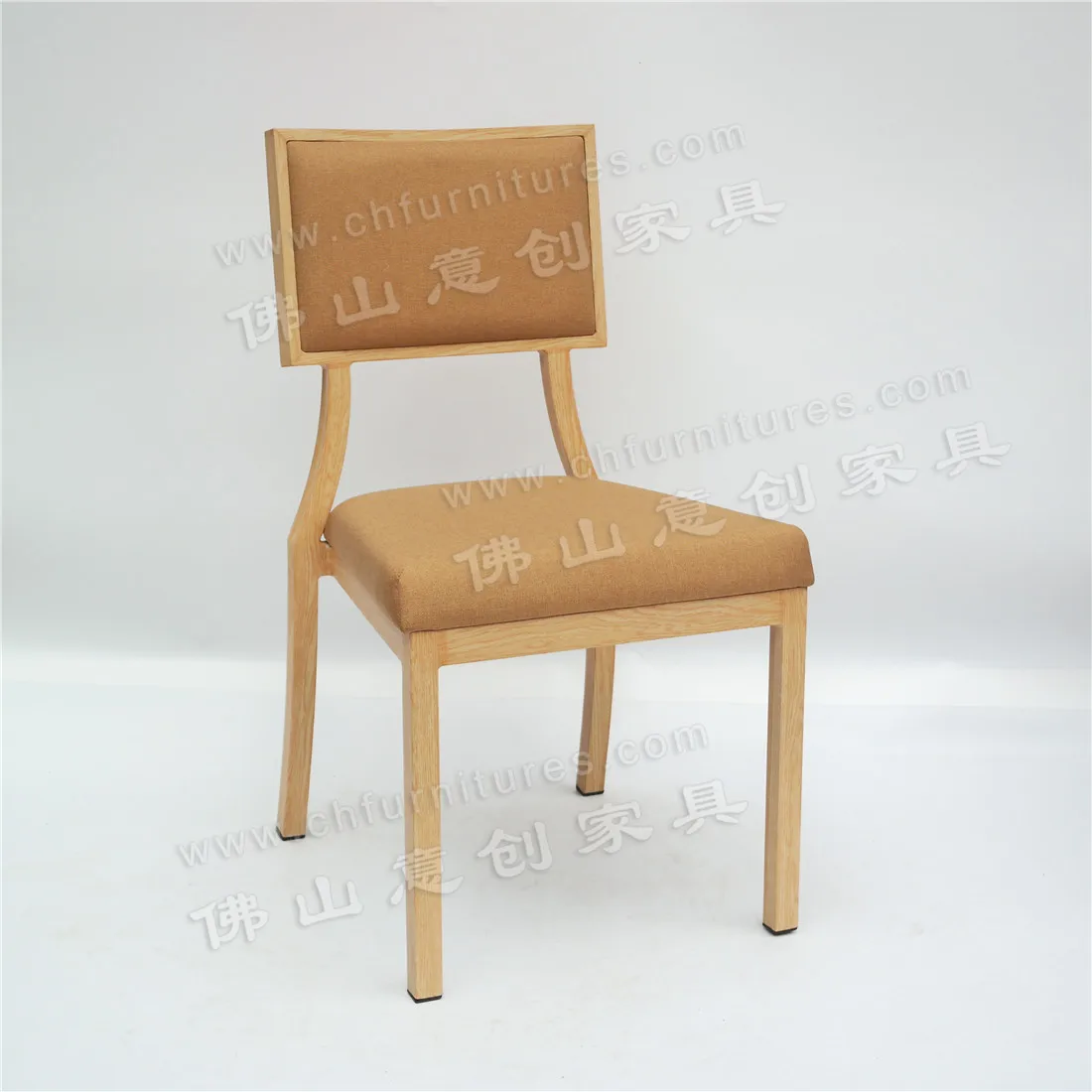 Hot Sale Modern Japanese Style Linen Square Back Finish Wood Chairs for Restaurant Living Weddings Parties for Outdoor Hall Use