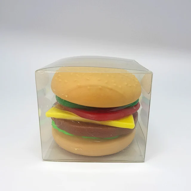 Wholesale Stress Relief Stretchy Custom Hamburger Food Squishy Toys With Sand Filled