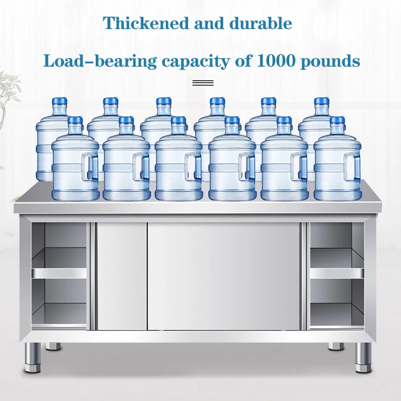 Commercial Freestanding Stainless Steel Workbench Modern Lab Furniture Business Kitchen Hotel Restaurant Metal Working Table