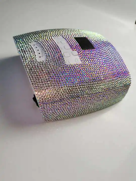 Wholesale New Bling rhinestone wireless battery charging nail uv lamp 66w rechargeable nail lamp cordless nail baking light tool