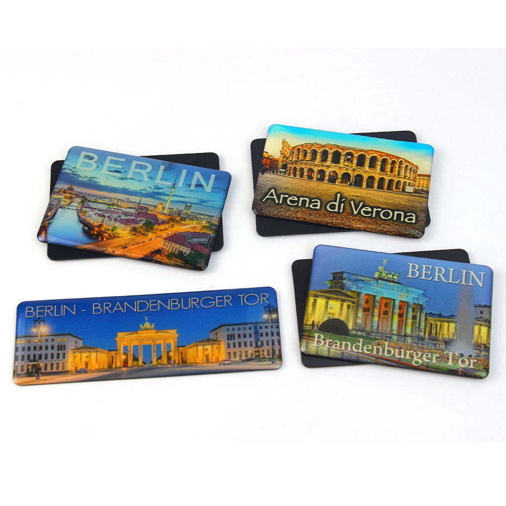 Factory Price epoxy fridge magnet gifts Tourist Souvenir Photo Creative fridge magnet cartoon