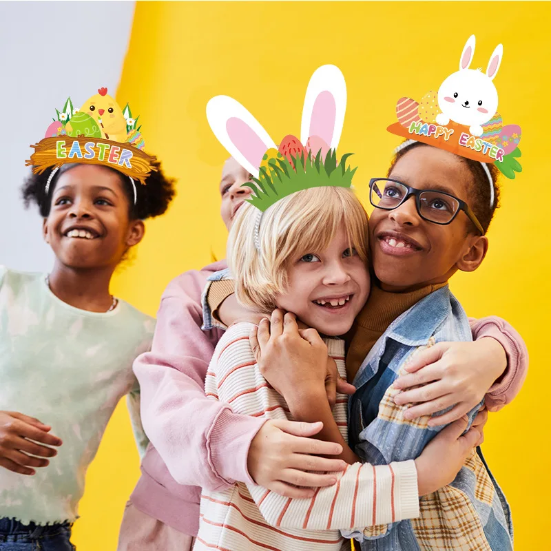 Пасхальные заячьи уши повязки на голову кролик повязка пасхальные украшения Вечеринка Сувениры для детей и взрослых фотобудка