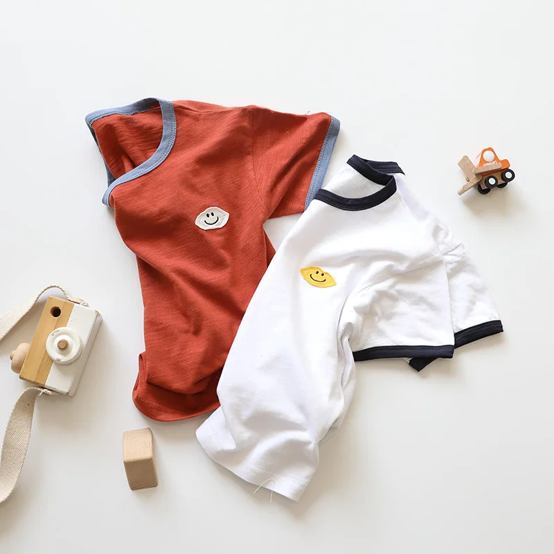 Boys Boutique Clothing Wholesale Kids Summer Cotton Shirts Cartoon Pattern T-shirts