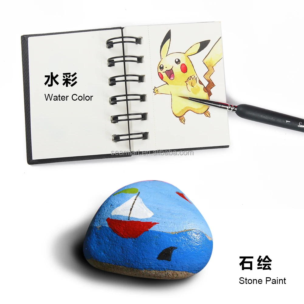 SeamiArt 1pc hook line acrylic fine detail paint brush artist fineliner brush 10 sizes nylon hair