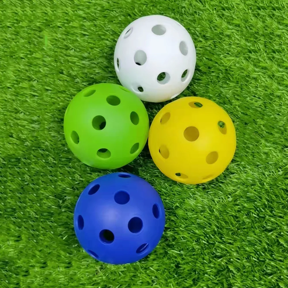 Customized 40MM 73MM 90MM Outdoor Lightweight Airflow Hollow Practice Golf Balls Training Baseballs EVA Plastic Pickleball Balls